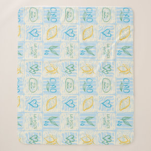 Decorative Amalfi style seamless pattern Sherpa Blanket