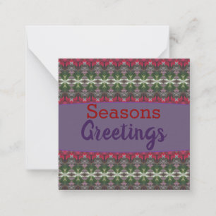 Decorative and Modern Mini Christmas Greeting Note Card
