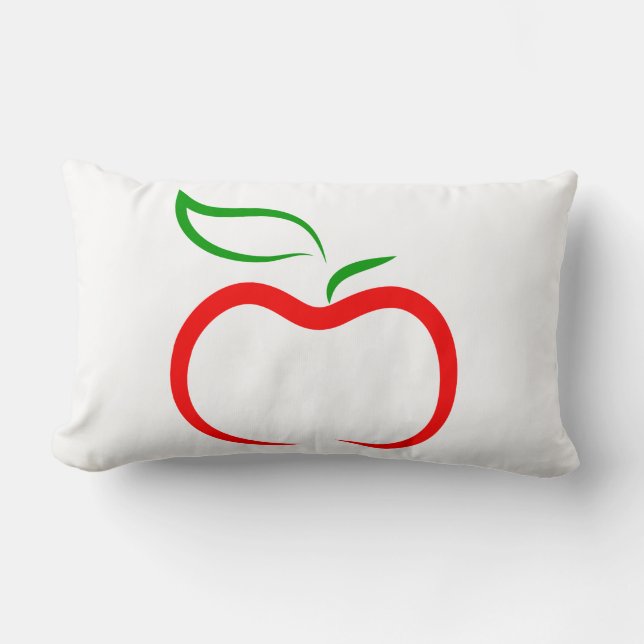 Decorative Apple Lumbar Pillow (Front)