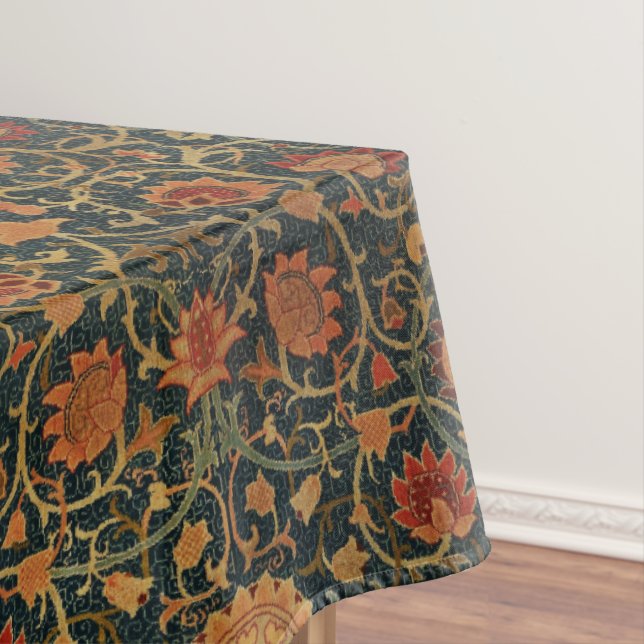 Decorative Art Floral Flowers Vine Pink Green Tablecloth (In Situ)