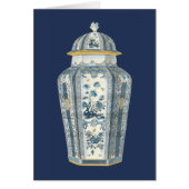Decorative Asian Urn in Blue & White (Front)