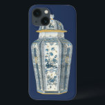 Decorative Asian Urn in Blue & White iPhone 13 Case<br><div class="desc">A beautiful print of a decorative Asian urn,  painted in hues of blue and white. Intricate floral designs cover the urn,  giving it a peaceful feeling. Purchase your copy today!</div>