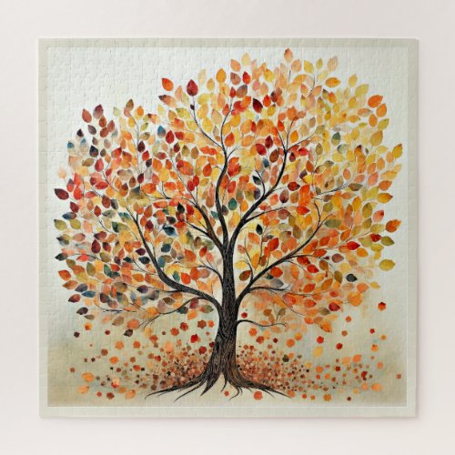 Decorative Autumn Leaves Jigsaw Puzzle