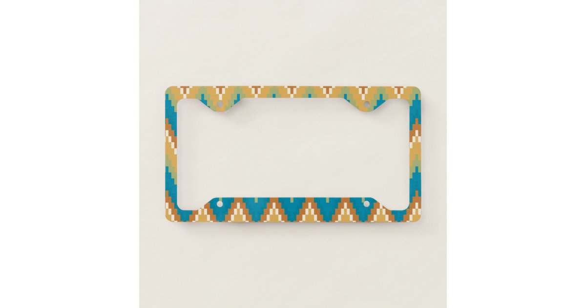 Decorative Aztec. Ethnic. Tribal. License Plate Frame Zazzle