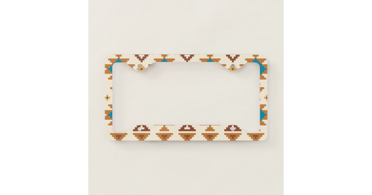 Decorative Aztec. Ethnic. Tribal. License Plate Frame Zazzle