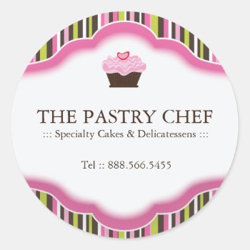 Decorative Bakery Stickers by colourfuldesigns at Zazzle