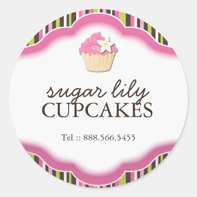 Decorative Bakery Stickers Sugar Lily Zazzle