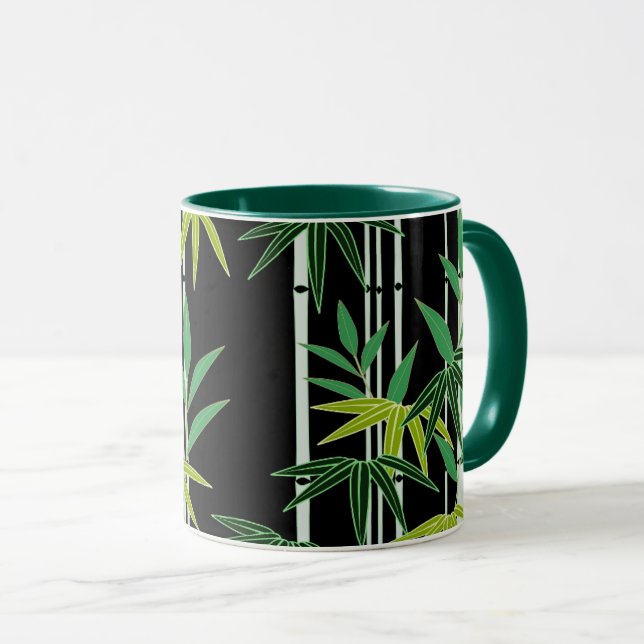 Decorative Bamboo Pattern Mug (Front Right)