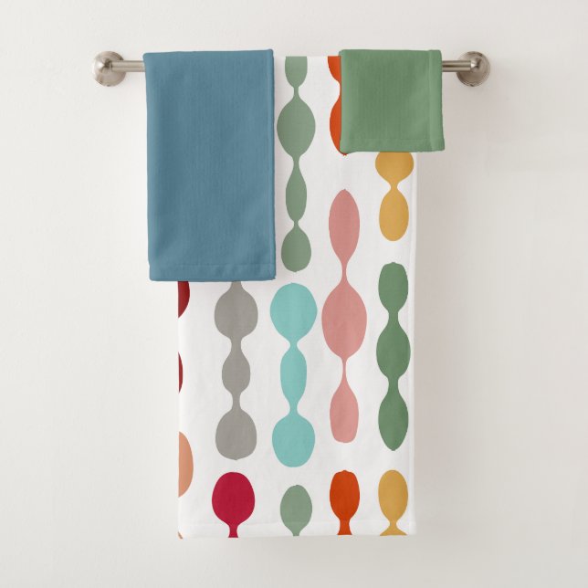Decorative Barbells Bath Towel Set (Insitu)