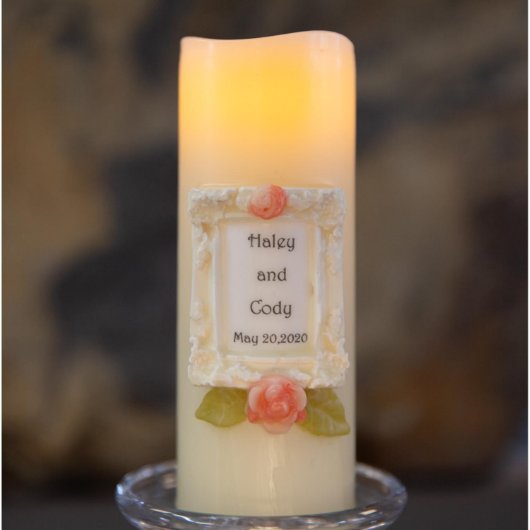 Decorative Battery Operated Beeswax LED Lamp (Front)