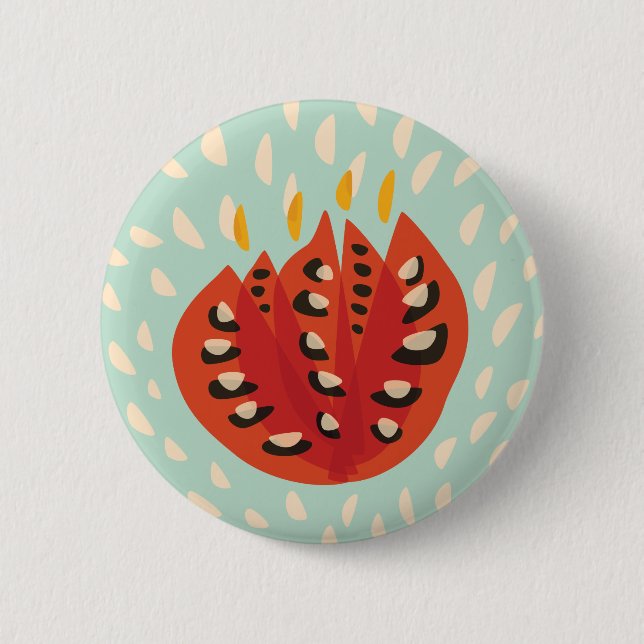 Decorative Beautiful Abstract Tulip Pinback Button (Front)