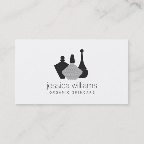 Decorative Beauty Containers Cosmetologist White Business Card