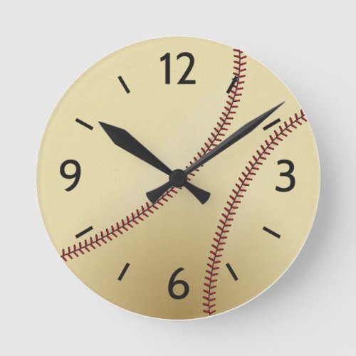 Decorative Bedroom Wall Clock for Baseball Fan