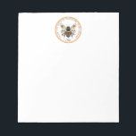Decorative Bee Floral Notepad<br><div class="desc">Bring whimsical charm to your desk with this decorative bee floral notepad. The “From the Desk Of” design is fully editable, so you can personalize it with your name. Featuring a botanical bee motif, it’s perfect for jotting reminders, lists, messages, and everyday notes. Makes a thoughtful gift for teachers, gardeners,...</div>