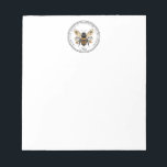 Decorative Bee Floral Notepad<br><div class="desc">Bring whimsical charm to your desk with this decorative bee floral notepad. The “From the Desk Of” design is fully editable, so you can personalize it with your name. Featuring a botanical bee motif, it’s perfect for jotting reminders, lists, messages, and everyday notes. Makes a thoughtful gift for teachers, gardeners,...</div>