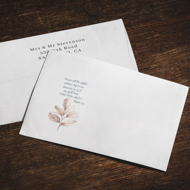 Decorative Bible Verse Return Address  Envelope (Creator Uploaded)