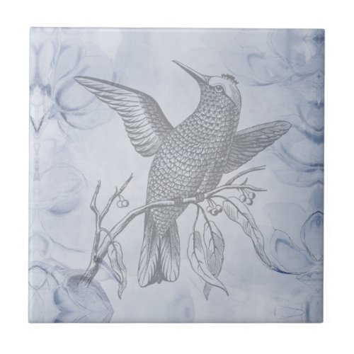 Decorative Bird Art Penmanship Ceramic Tile