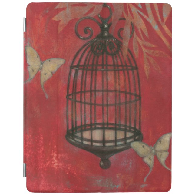 Decorative Birdcage with Butterflies iPad Smart Cover (Front)
