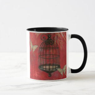 Decorative Birdcage with Butterflies Mug