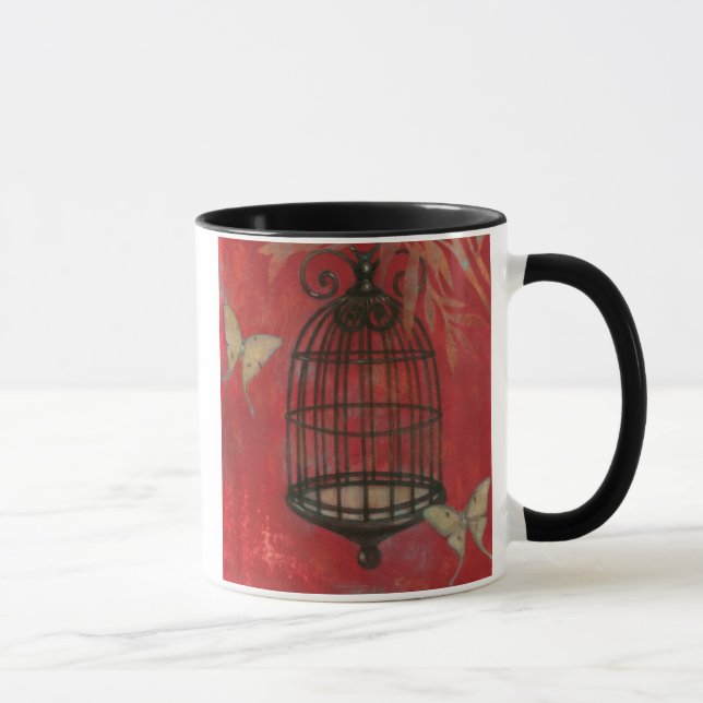 Decorative Birdcage with Butterflies Mug (Right)