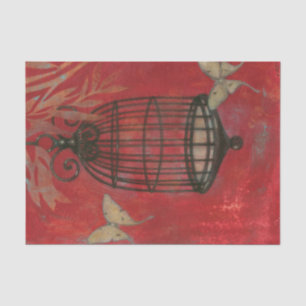 Decorative Birdcage with Butterflies Tissue Paper