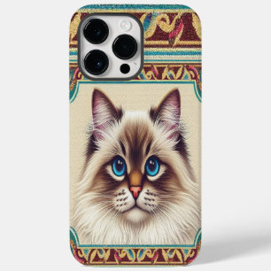 Decorative Birman Cat Colorful Framed Border Case-Mate iPhone 14 Pro Max Case