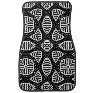 Decorative Black And White Design Car Floor Mat