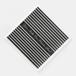 Decorative Black and White Paper Dinner Napkins