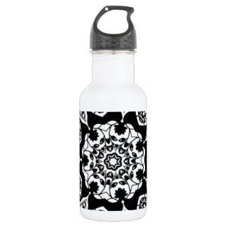 Decorative Black And White Water Bottle