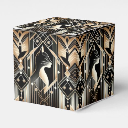 Decorative Black Cat Abstract Favor Box