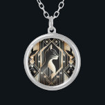 Decorative Black Cat Abstract Necklace<br><div class="desc">Beautiful Decorative Black Cat Abstract Necklace</div>