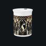 Decorative Black Cat Abstract Porcelain Pitcher<br><div class="desc">Beautiful Decorative Black Cat Abstract Porcelain Pitcher</div>