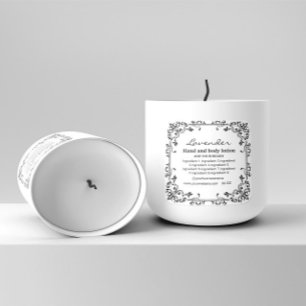 Decorative black frame white background label