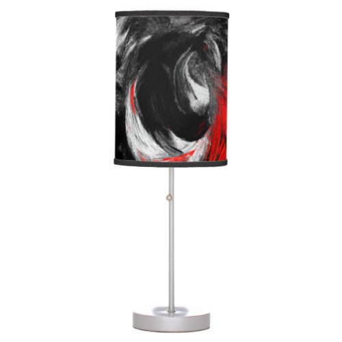 _ Decorative Black Red White Abstract Seamless Table Lamp