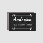 Decorative Black White Name Street Address Mailbox Car Magnet