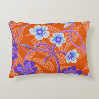 Decorative blooming wildflowers. Summer floral bac Accent Pillow