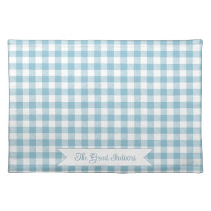 Decorative Blue Buffalo Check Cloth Placemat