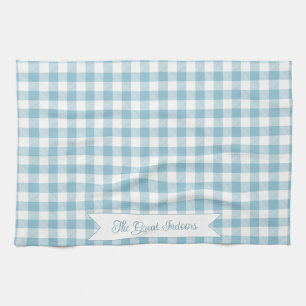 Decorative Blue Buffalo Check Kitchen Towel