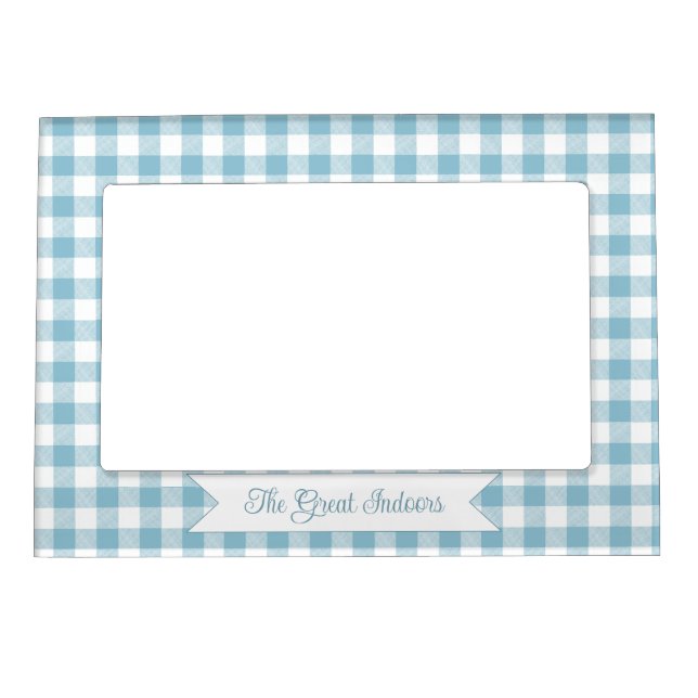 Decorative Blue Buffalo Check Magnetic Frame (Front)