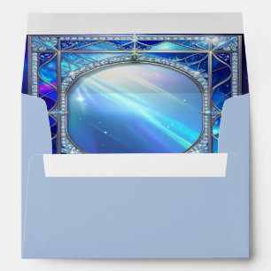 Decorative Blue Frame Envelope