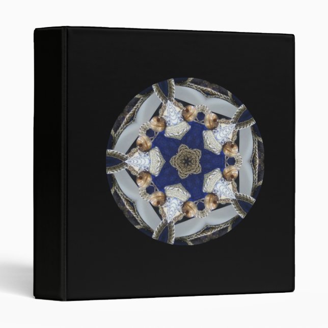Decorative Blue Kaleidoscope Binder (Front/Spine)