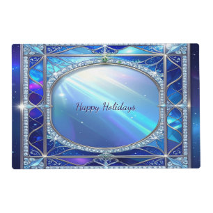 Decorative Blue Paper Placemat