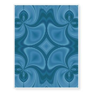 Decorative Blue wood pattern Temporary Tattoos