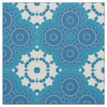 Decorative Boho Chic Blue &amp; White Geometric Fabric