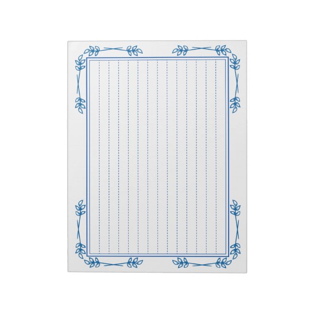 Decorative Border Paper <Blue>[bl19] Notepad (Rotated)
