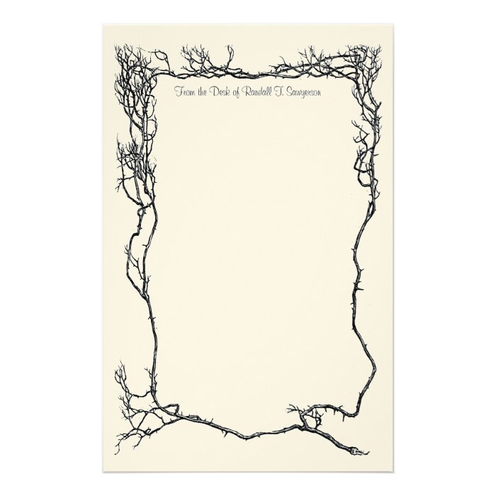 Decorative Border Stationery Design