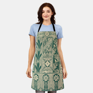 Decorative Botanical Art Nouveau Pattern Apron