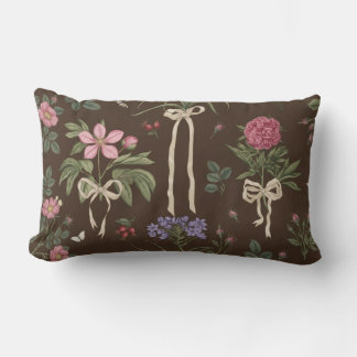 Decorative botanical Floral Bow Throw Pillow