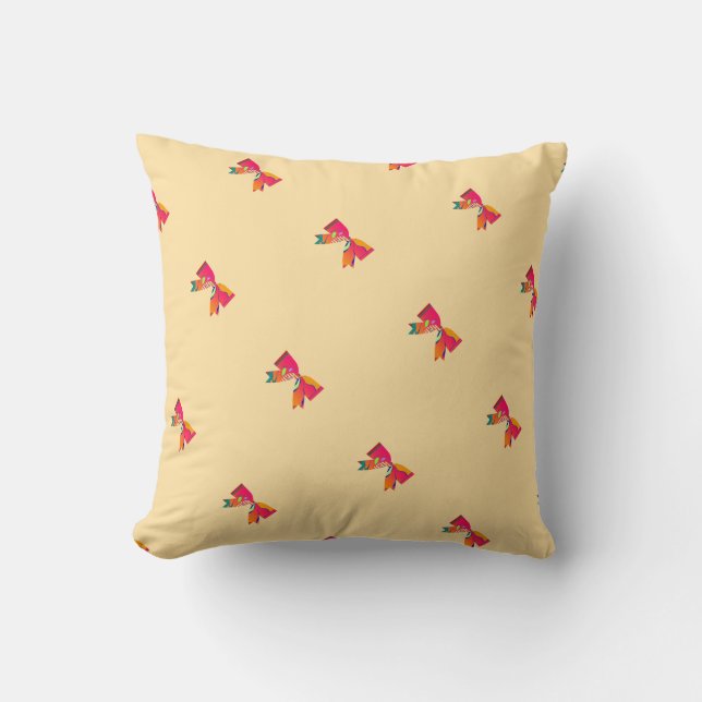 Decorative Bows Throw Pillow (Front)