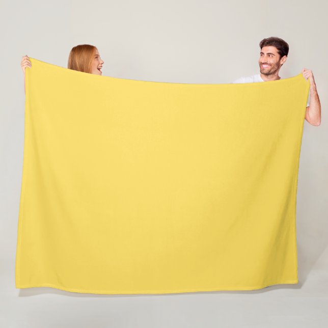 Decorative bright yellow gift set large modern  fleece blanket (In Situ)
